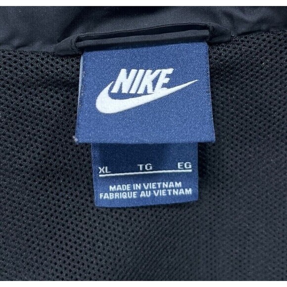 Vintage Nike Jacket Men XL Black White Windbreaker Track Big Logo Athletic 80s - Picture 3 of 12